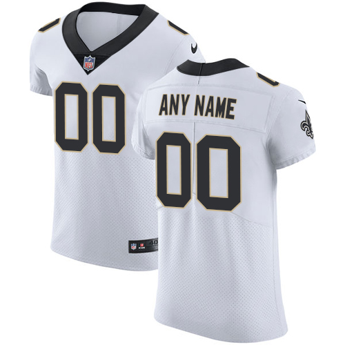 Men's New Orleans Saints White Vapor Untouchable Custom Elite NFL Stitched Jersey